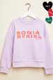 Sweat fille logo Sonia Rykiel Lilas vue de face