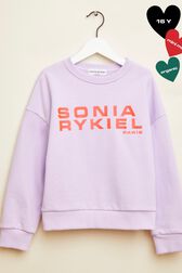 Sweat fille logo Sonia Rykiel Lilas vue de face