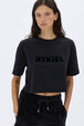 T-shirt col rond manches courtes Noir vue de détail 1