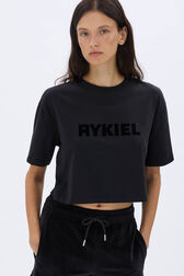 T-shirt col rond manches courtes Noir vue de détail 1