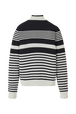 Pull col montant rayé femme Raye noir/blanc vue de dos