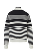 Women Iconic Bicolor Striped Sweater Black/white back view