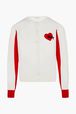 Heart Cardigan White front view
