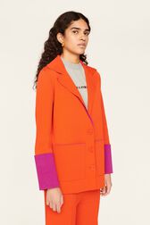 Tailleur bicolore femme Orange vue de détail 1