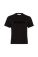 T-shirt col rond manches courtes Noir vue de face