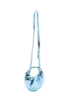 Sac Domino mini en cuir métallique Bleu vue de dos