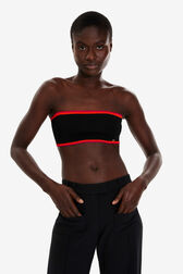 Bandeau avec bords contrastants femme Noir vue de détail 1