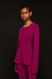 Women Milano Knitted Jacket Fuchsia details view 2