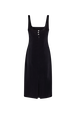 Robe à bretelles en velours Noir vue de dos
