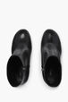 Black Metallic Leather Ankle Boots Black details view 4