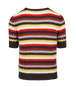 Women Striped Fluffy Sweater Multico crea back view
