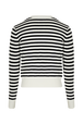 Women Black and White Striped Jumper Black/ecru back view