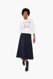 Crop Heart Sweatshirt White front worn view