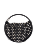Sac Domino médium en nylon et studs Noir vue de face