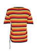 Short-sleeved striped jumper Orange back view