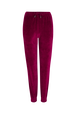 Pantalon de jogging en velours Framboise vue de face