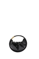 Sac domino mini en vinyle Noir vue de face