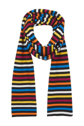 Women Multicolor Striped Scarf Multico iconic striped back view