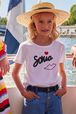T-shirt fille jersey Blanc vue de détail 1