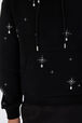 Hoodie with surrealist motifs Black details view 2