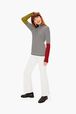 Multicolor Sailor Sweater White front worn view
