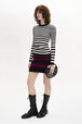 Striped Long-Sleeved Crew Neck Sweater Black/white details view 1