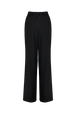 Cool wool pleated trousers Black front view