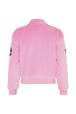 Quilted velvet bomber jacket Doll pink back view