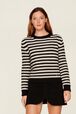 Pullover Big Poor Boy rayé femme Raye noir/blanc vue de détail 1