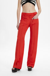 Women Tailored Straight-Leg Trousers Coral details view 1