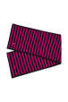 Echarpe laine Poor Boy rayée femme Raye noir/fuchsia vue de face