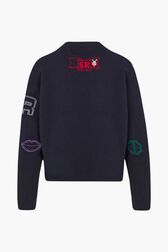 SR Iconic Symbols Sweater Black/blue back view
