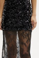 Strappy Sequined Slip Dress Black details view 2