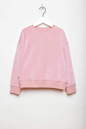 Velvet Girl Long Sleeve Sweater Pink front view