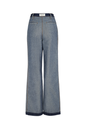 Pleated Jeans Raw back view