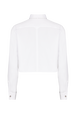 Cropped poplin shirt White back view