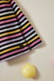 Robe à boutons fille rayée multicolore Multico raye vue de détail 1