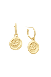 Golden Medals Clover earrings Gold details view 1