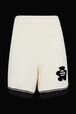 Women Cotton Knit Shorts Ecru front view