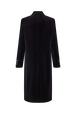 Long velvet coat Black back view