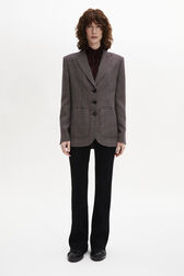 Veste masculine à carreaux prince de galles Carreaux navy/brown vue portée de face