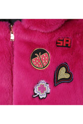 Reversible Hooded Coat Fuchsia details view 3