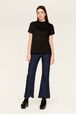 Women Cotton Jersey T-shirt Black details view 2