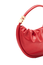Domino medium leather bag Red details view 1
