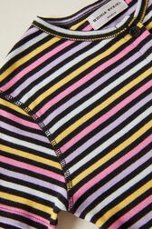 Robe à boutons fille rayée multicolore Multico raye vue de dos