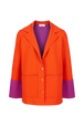 Tailleur bicolore femme Orange vue de face
