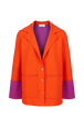 Women Two-Tone Suit Orange front view
