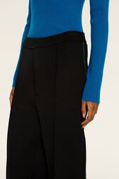 Women Two-Tone Pants Black details view 1