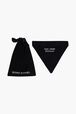 Velvet Dog Bandana Black front view