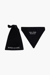 Bandana chien velours Noir vue de face
